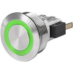 工业面板安装指示器/开关指示器 MSMII-30 Indicator Switch, RGB Ring Illumination, Stainless Steel Housing, IP67, Supply Voltage 12 VDC, Quick Connect Terminals
