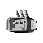 照明连接器 3P INVERTED SMT THRU BOARD