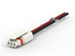 照明连接器 3P,PLUG CABLE ASSY 200MM,WHITE,TIN