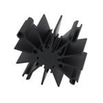 LED散热片和散热基板 Star LED Heat Sink, Radial Fin, 2.00 Inch Height, Black Anodized