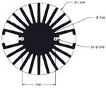 LED散热片和散热基板 Radial Fin Heat Sink for LED, 3.25 Inch Fin without Black Anodized
