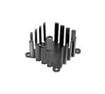 LED散热片和散热基板 Square Basket Style Heat Sink for LED, Vertical, 5 C/W, Black Anodized, 31.75mm