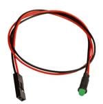 LED面板上的指示器 Panel Mount LED Assembly, 3mm Green LED with Diffused Lens, 6 In. Wire, .100 Connector.