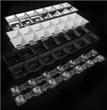 LED镜片和组件 Linear lens rectang 7 Pos 19.0x259.0mm