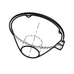 LED 照明反射镜 30mm Elliptical Ripple Linear Refle