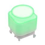 按钮开关 PUSHBUTTON, 30mA, SPDT, PC Pin, LED, Green