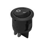 翘板开关 WS-RSTV 10A/250V cut-out oe20.2 mm ON-OFF DPST vertical quick connect curved black actuator black frame