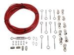 开关硬件 Ropepull hardware kit; 40 m 3 mm steel rope, 11 eye bolts, 11 pulleys, 4 clamps, 4 thimbles, and 1 turnbuckle