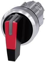 开关致动器 SEL SW, 3POS, MOM/MTND, LONG HANDLE, RED