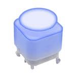 按钮开关 PUSHBUTTON, 30mA, SPST, PC Pin, LED, Blue