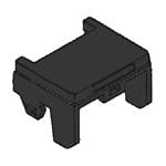 开关盒/开关盖 1/2 COVER BLK PB SW NO LEGEND