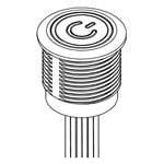 按钮开关 AVC16L Flat S04 Red RL 500mm/2x3