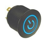 按钮开关 Anti-vandal, SPST, Off-(On), Panel Mount, Front, Silver, LED, Red/Green, IP67