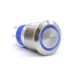 按钮开关 ANTI-VANDAL, 3A 250VAC, DPDT On-(On), Panel Mount, Front Solder