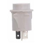 按钮开关 Pushbutton 6.3mm terminal tabs, 1 Pole Off-(On), 16A 125VAC, White Body Color, White Actuator, No Markings