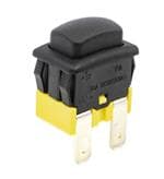 按钮开关 Pushbutton, SPST, Off-(On), Panel Mount, Snap-In , Red